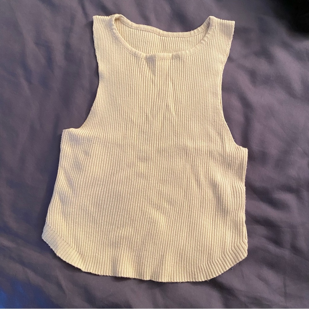 Ribbed Cropped Tank, S